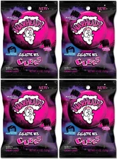 4x Warheads Galactic Mix Cubes Chewy Candy Peg Bag 127g