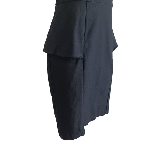 Vestido Mystic Junior Peplum Estilo Lápiz Talla L Color Negro Manga Gorra Cremallera - Imagen 15 de 19