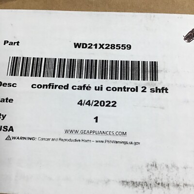 New *Scuffed* WD21X28559 GE Cafe' Dishwasher UI Control Board