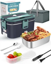 Electric Lunch Box Food Heater Warmer 100W 1.8L Portable Heated Lunch Box for...