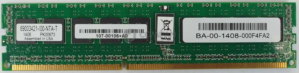 107-00106 NETAPP 8GB ECC MEMORY FOR NETAPP FAS8020 FAS8060 Foto 2 de 4