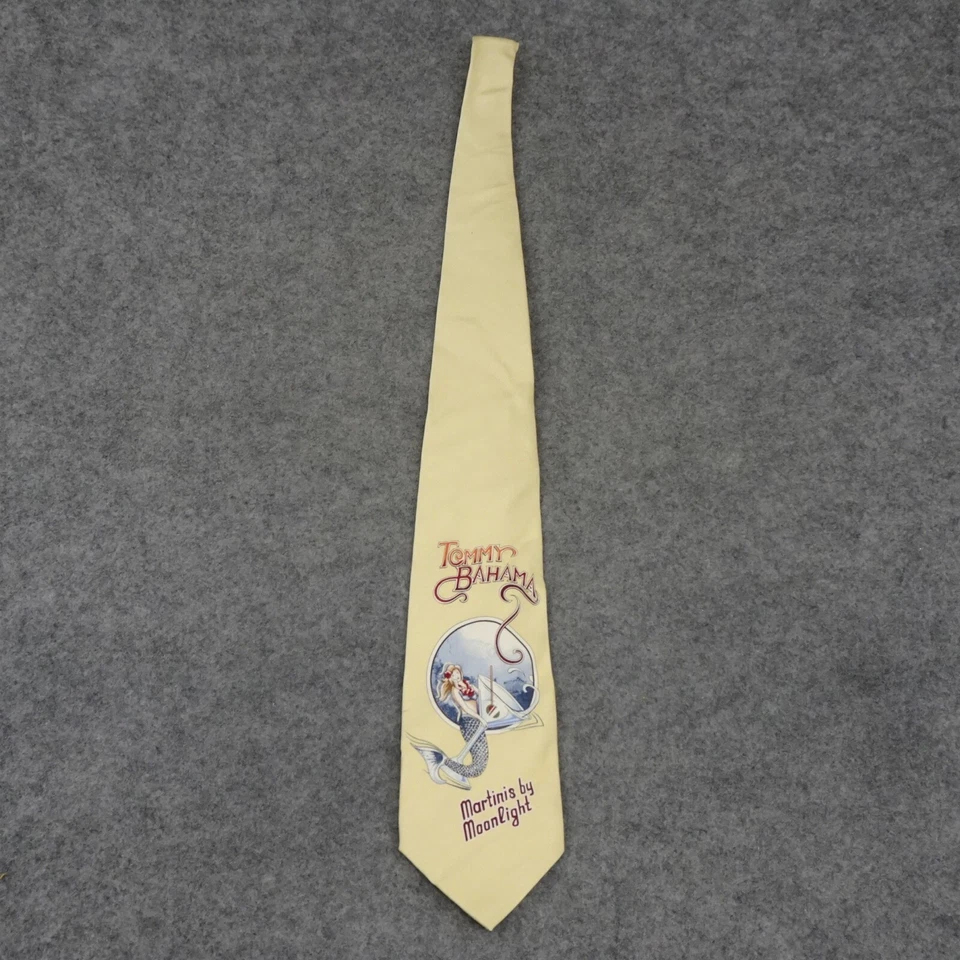 Tommy Bahama Tie Mens Silk Red Yellow Classic White Martinis Moonlight Mermaid Foto 2 de 4