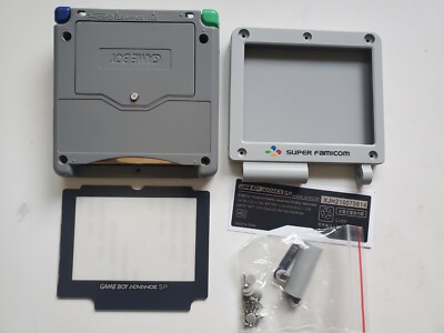 携帯用ゲーム機本体 Game Boy Advance SP Slate Shell Game Boy Advance SP Slate Shell + White Backlight Kit by