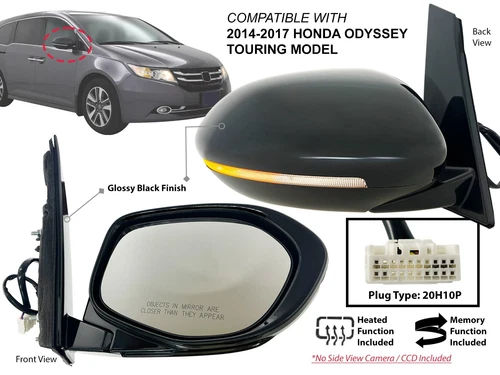 Side Mirror for 2014-2017 HONDA ODYSSEY Touring Model with Memory Passenger Side