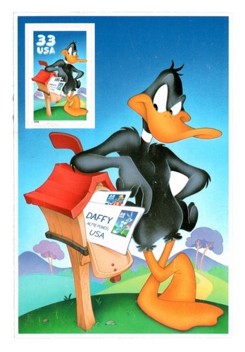 3207 DAFFY DUCK SPECIAL DIE CUT & IMPERF STAMP MNH VF 33 CENT MINT