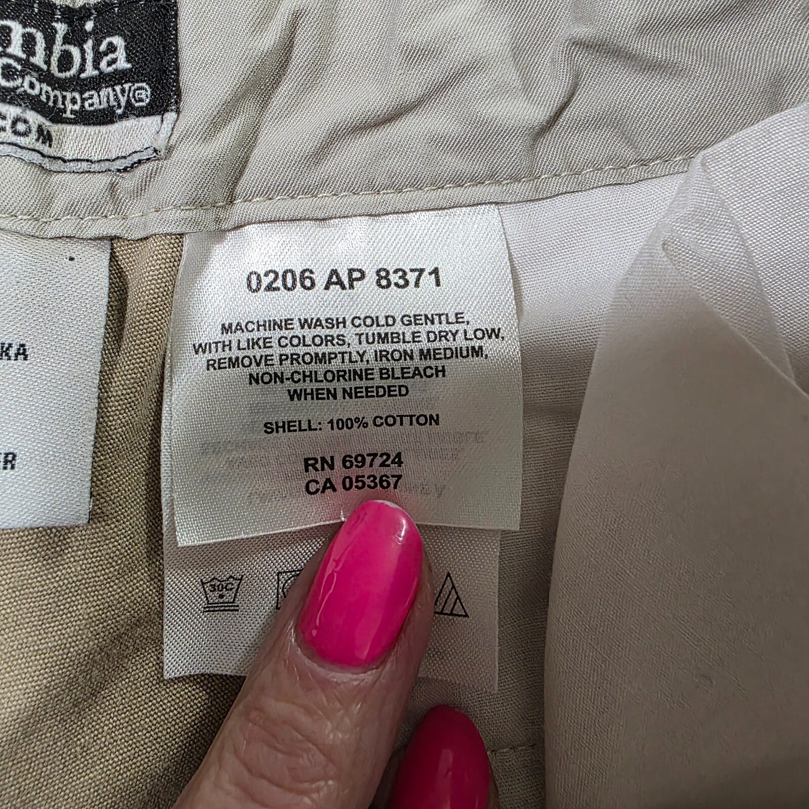 Columbia Hiking Pants Womens Tan Brown 6P Straight Leg Canvas Fex Hiking Outdoor image 6