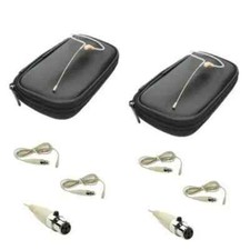 2 OSP 09 Tan Earset Microphone for Shure TA4F Bodypack Wireless Systems
