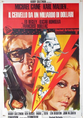 Il Cervello Da Un Miliardo Di Dollari Billion Dollar Brain M Caine Manifesto 2f Ebay