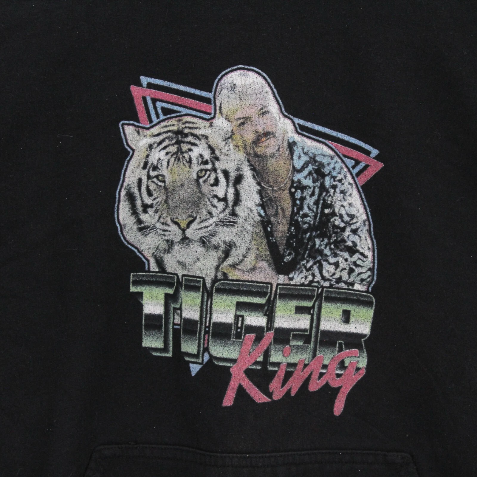 VETEMENTS Pullover vintage Gildan uomo nero Joe Exotic Tiger King pullover felpa con cappuccio taglia L
