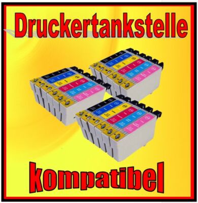 18 x komp. Patronen für EPSON STYLUS PHOTO R200 R210 R220 ersetzt T0481 - T0486
