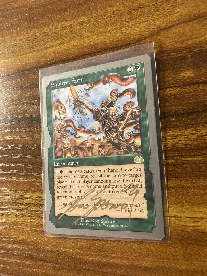 MTG✨Artist Signed SQUIRREL FARM✨Unglued NM RARE 1998 Ron Spencer Art - Image 4 of 4