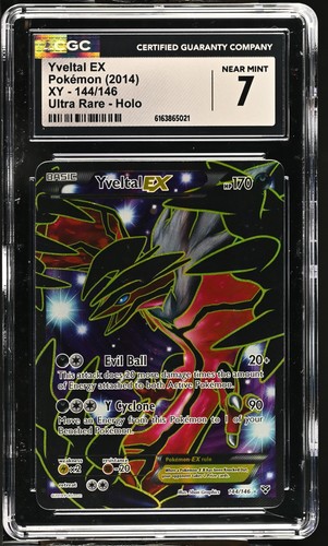 CGC 7 Yveltal EX 144/146 2014 XY Base Set Ultra Rare Holo Pokemon Card