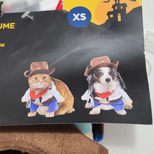 Cowboy Costume for Pet Dog or Cat Size XS 5-10 lbs Halloween or Anytime Fun