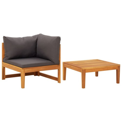 Gartenmöbel Sofa Bank Tisch Lounge Sitzgruppe Sonnenliege Akazienholz vidaXL - Bild 6 von 33
