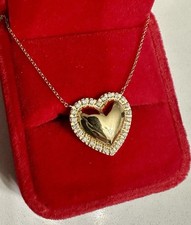 18K 0.36 Carats Natural Diamond Heart Necklace