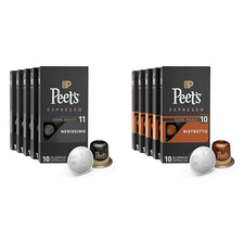 Peet's Dark Roast Espresso Capsules Bundle for Nespresso - 100 Count