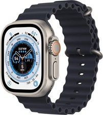 Image of Apple Watch Ultra 49mm Titanium Case, GPS + LTE, Midnight Ocean Band - Very Good