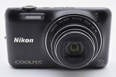 【美品】Nikon COOLPIX S6600 ブラック デジタルカメラ Near Mint-NIKON COOLPIX S6600 Black Digital Compact Camera English
