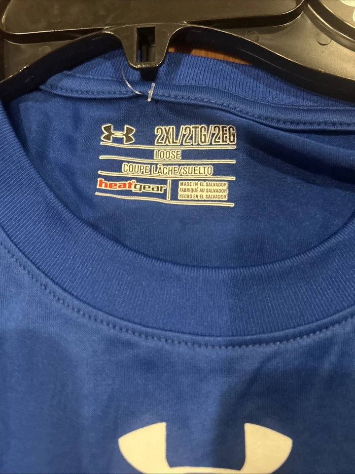 Under Armour MLB Chicago Cubs World Champs Tee Sz XXL UM0680 Blue NWT Men’s - Image 3 of 4