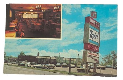 Vintage Postcard ~ Duff's Quality Inn & Rebel Diner  ~ Winchester Virginia VA