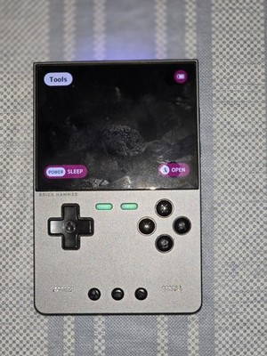 Trimui Brick Hammer Handheld Gaming Console Gunmetal Gray, Plus Cases