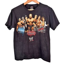 WWE SmackDown Raw ECW 2007 Shirt Youth Size Large Wrestling Cena HHH Bautista