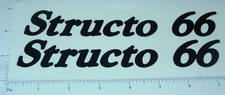 Pair Structo 66 Tanker Black Replacement Stickers ST-014
