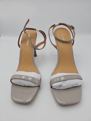 Lisa Vicky Grace-V Womens  Patent Leather Ankle Strap Sandal pebble Size 9M