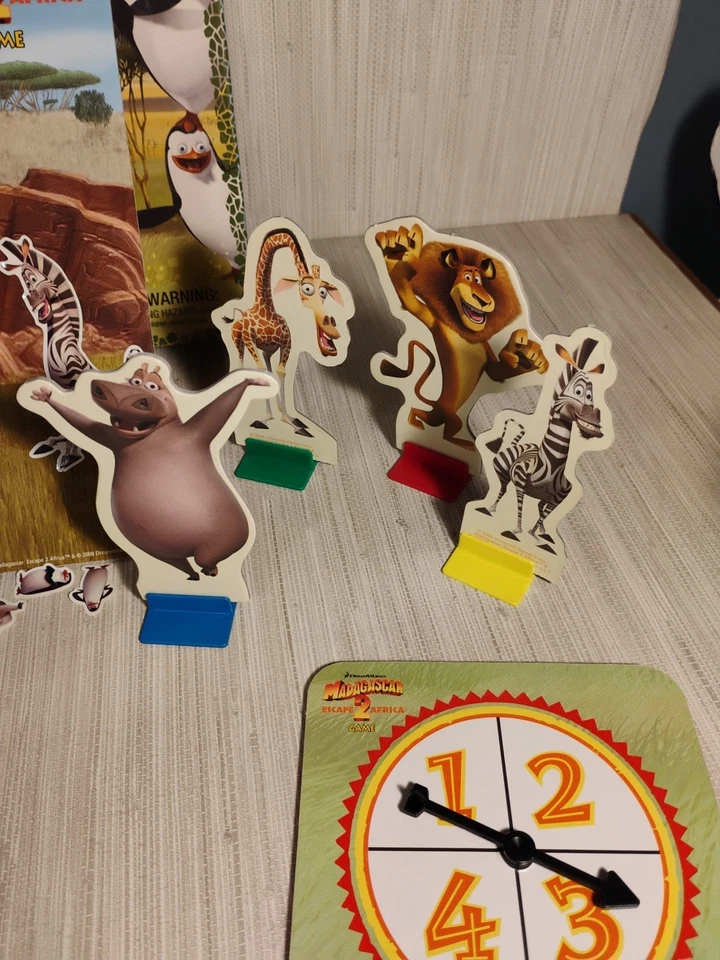 Madagascar 2: Escape to Africa Board Game DreamWorks Missing One Stick On Piece - Image 3 of 4
