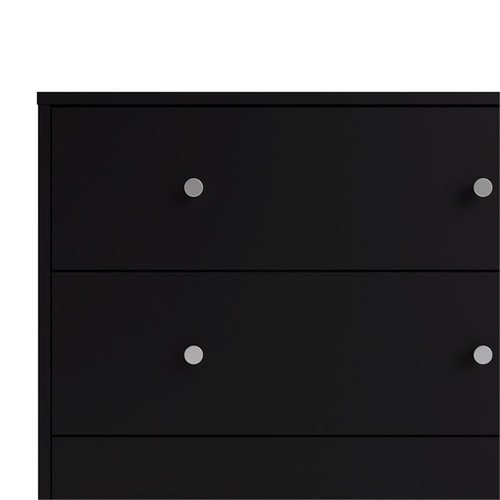 Pemberly Row Contemporary 6 Drawer Double Dresser in Black - Picture 6 of 14