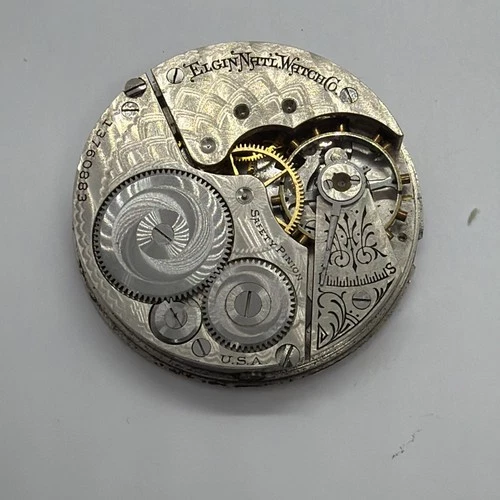 Elgin 16 Size Running Antique Pocket Watch Open Face Movement  883