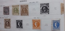 early Serbia stamps very lightly hinged all MINT