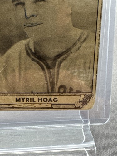 1940 Play Ball #52 Myril Hoag- St. Louis Browns DAMAGED - Picture 5 of 17