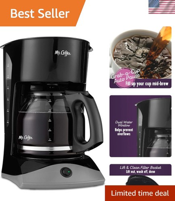 #ad Classic Drip Coffee Machine: 12 Cup Capacity with Easy Auto Pause Feature $68.39