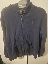 Ralph Lauren Men's Navy Blue Zip-Up Polo Hoodie Jacket Size M
