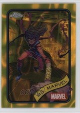 2025 Topps Chrome Marvel Comics Yellow Lava Refractor Ms Marvel #130 1jb0