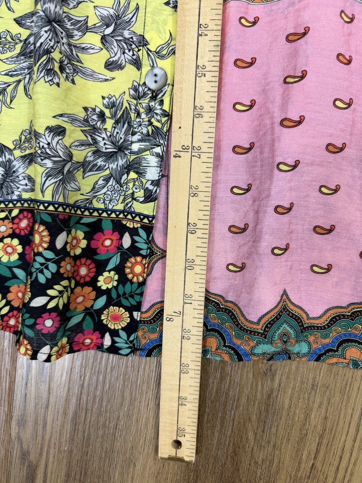 John Mark Floral Mixed Print Patchwork Tunic Top … - image 7