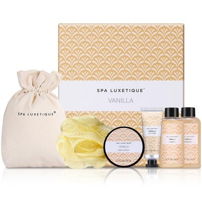 Spa Luxetique Geschenkset, 6-teilig Vanillebad 6 Stück (1er Pack), gelb 