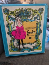 Vintage 1968 World of Barbie Vinyl Doll Case Pink Dress Floral Mod Mattel Latch
