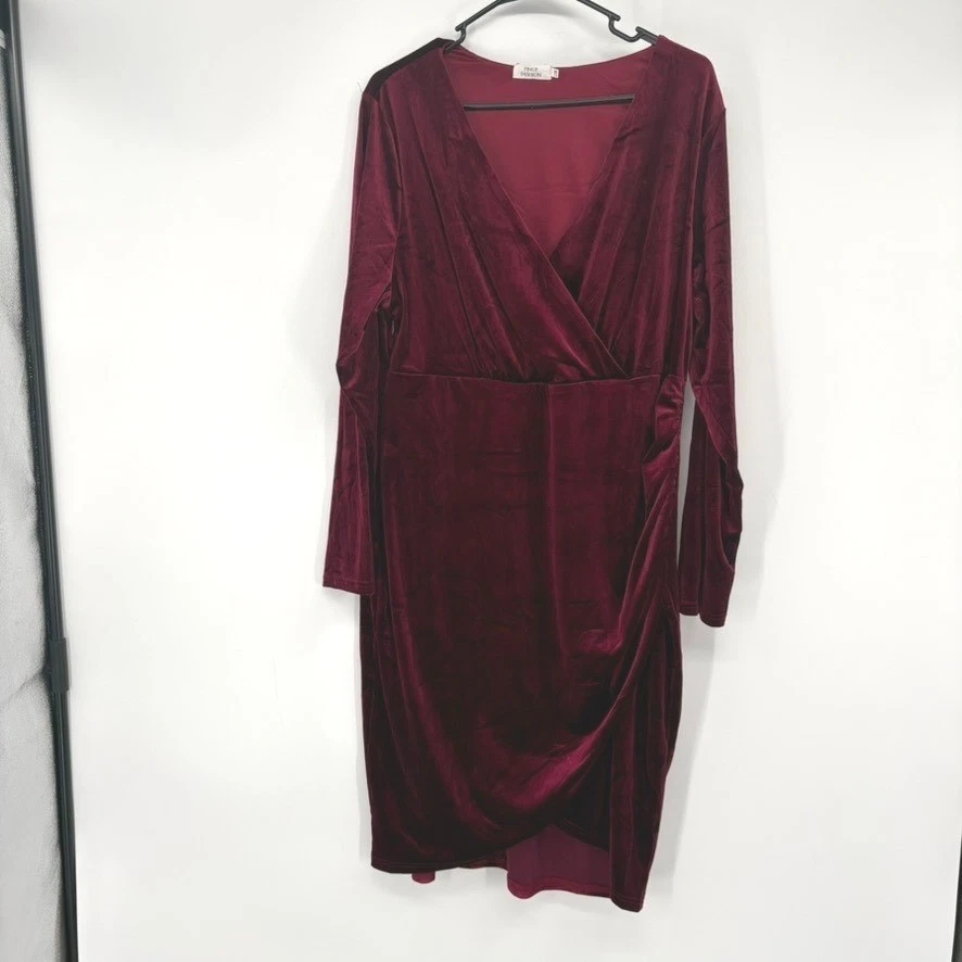 burgundy pin up dress White Pin Dot on Black Bodice Knit Show Choir Dress - Reds & Oranges