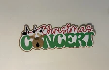 Christmas Concert Scrapbook Title Handmade Paper Pieced Die Cut