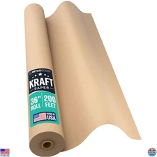 Large Brown Kraft Paper Roll - 36" x 2400" (200’) - Made in USA - Ideal for Gift
