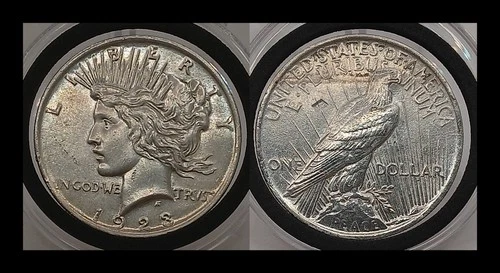1923 - P Silver Peace Dollar AU