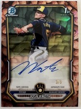 2026 Bowman Chrome CPA-JK Josh Knoth 1st Auto Peanut Refractor SP 3/5 Snack Pack