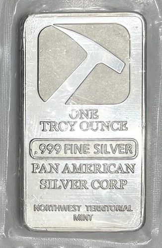 Silver 1oz .999 Fine Silver Pan American Silver Corp Northwest Territorial Mint