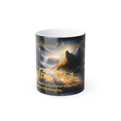 Psalms 91:1 Color Morphing Mug Blessings of Unconditional Love & Peace - 11oz