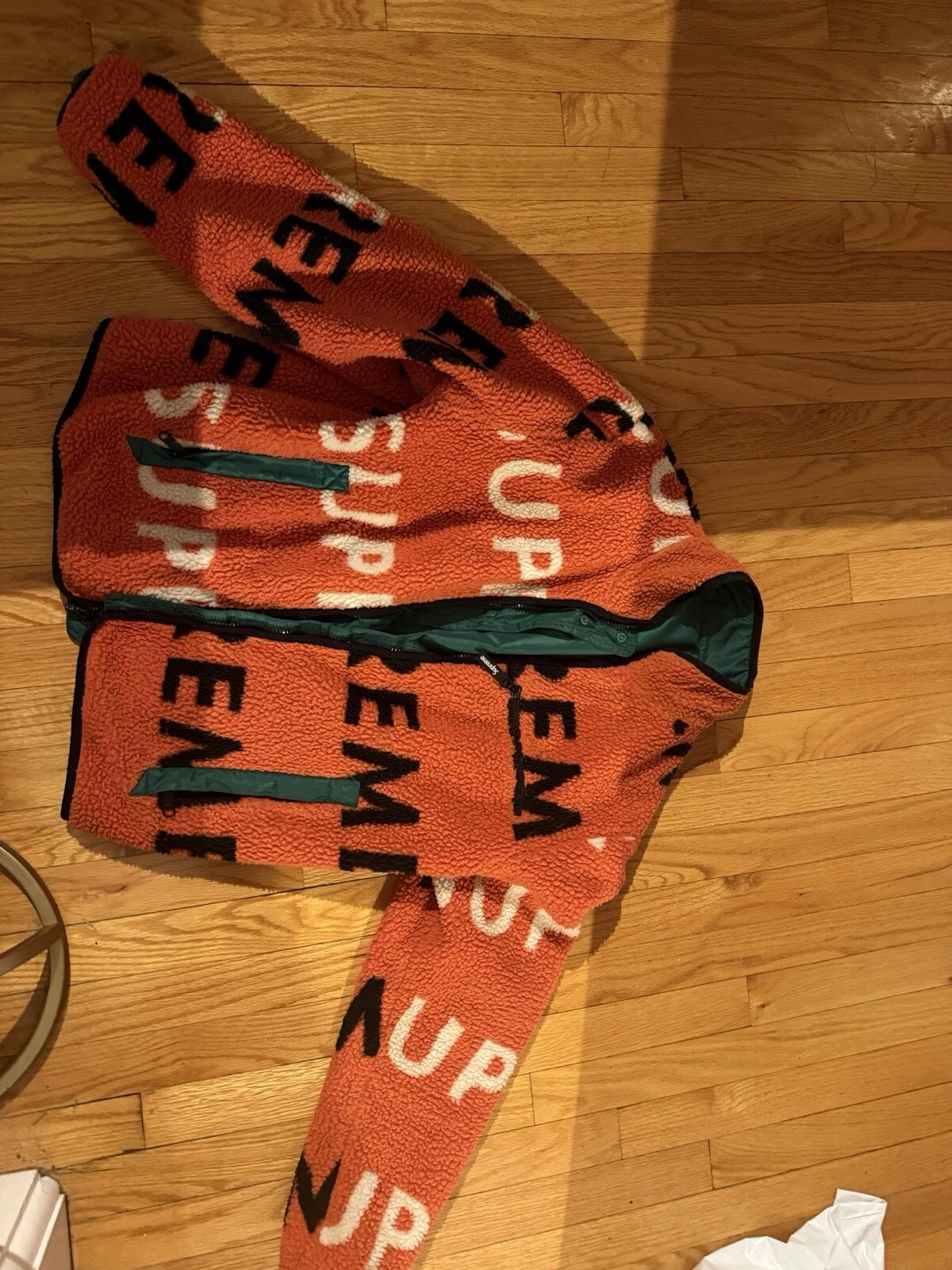 Veste polaire coupe vent logo réversible suprême