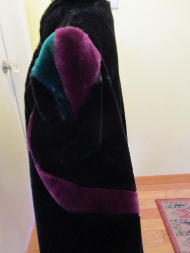 Vintage Olympia Women’s Coat Jacket Black Faux fur Size M outwear USA 1970-80's - Picture 5 of 17