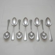 OLD ENGLISH Design MAPPIN & WEBB Silver Service Cutlery Eight Dessert Spoons