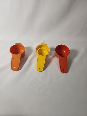 Tupperware Little Funnel 877, Small Strainer 879, Egg Separator Yolkster 779 VTG